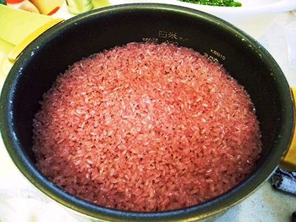 「ごはん炊き上がりの様子」